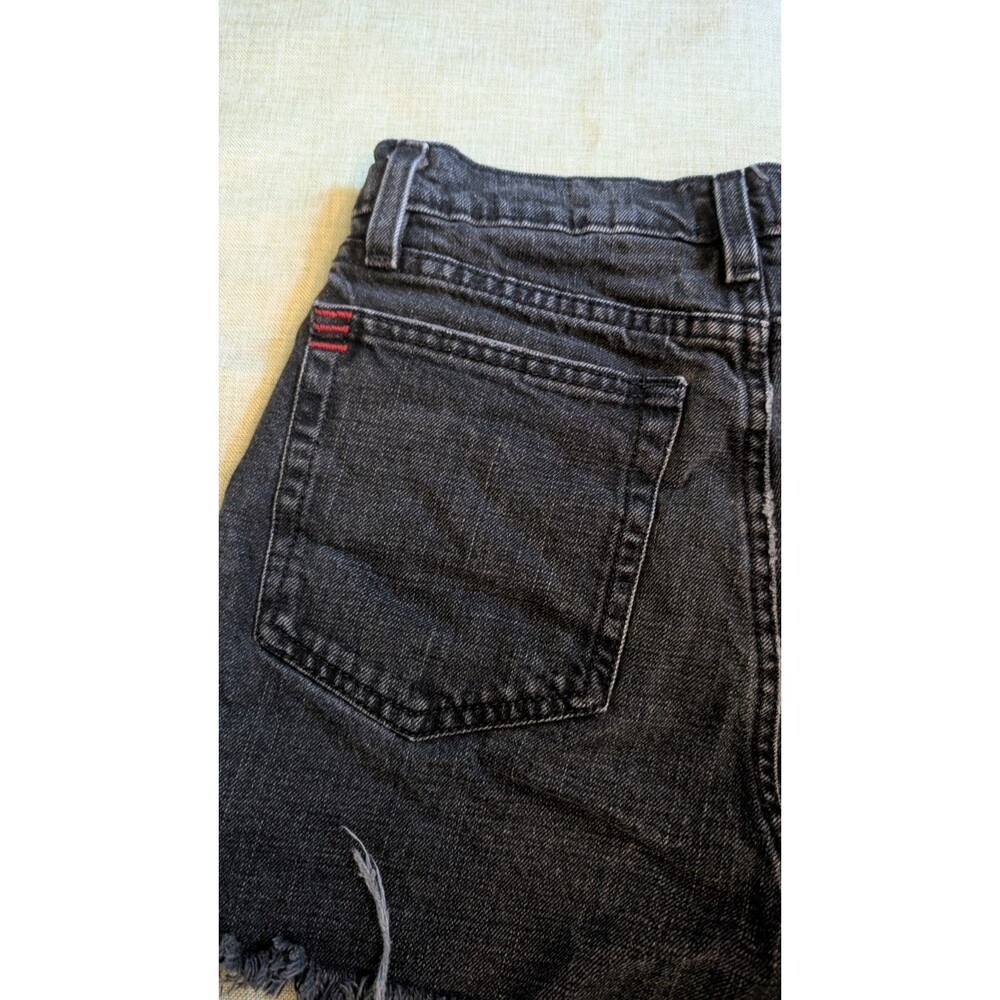 BDG Girlfriend High Rise Black Cut-Off Jean Shorts Womens 27 - Picture 3 of 10